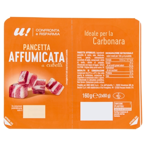 Pancetta Affumicata a Cubetti U! Confronta e Risparmia